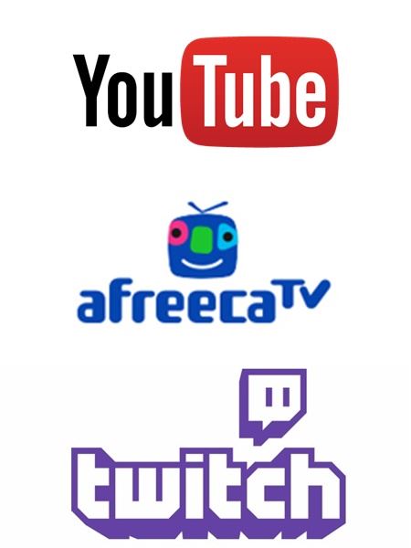 (사진=유튜브, 아프리카TV, 트위치 로고)