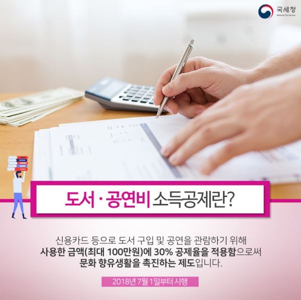 문화비 소득공제 홍보 이미지(사진=국세청)