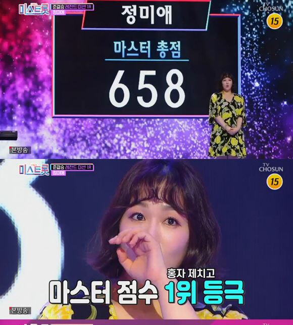 '미스트롯' 투표가 시작도면서 정미애가 1위로 발돋움 했다. (사진=TV조선 캡처)
